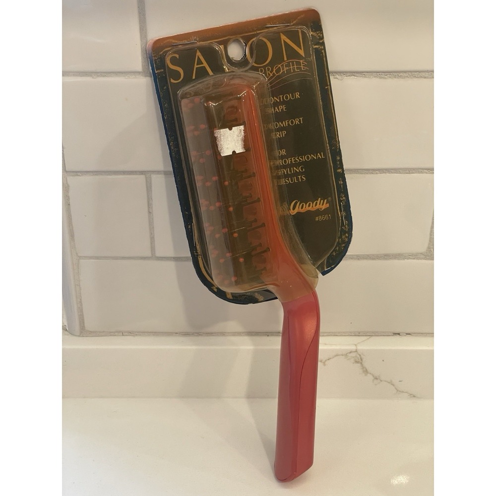 Vintage Goody Salon Profile Hair Brush Vented Contour Shape Comfort New Sealed